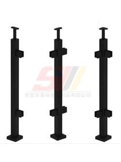 Black Square Stainless Steel Staircase Balustrade