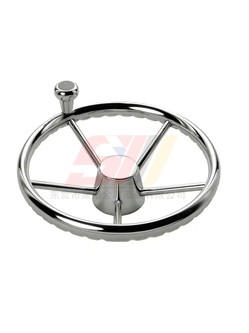 Stainless steel yacht steering wheel